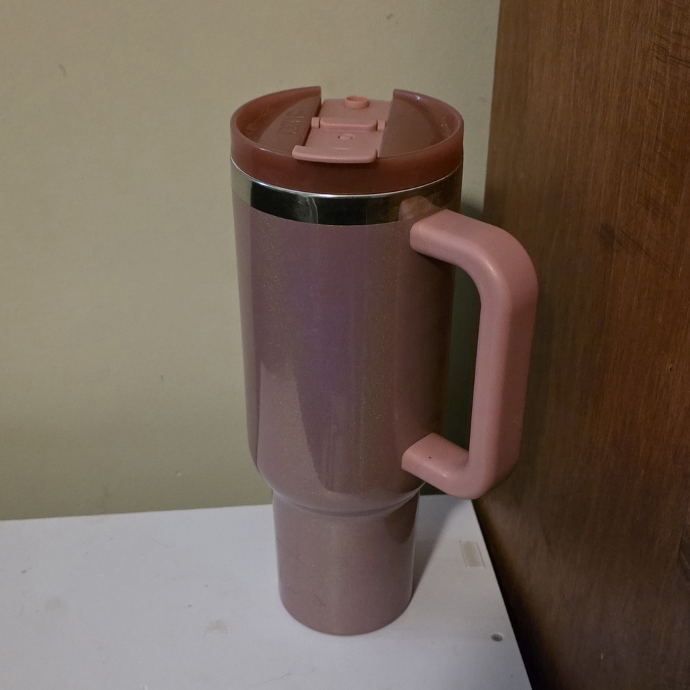 Pink Travel Mug with Handle